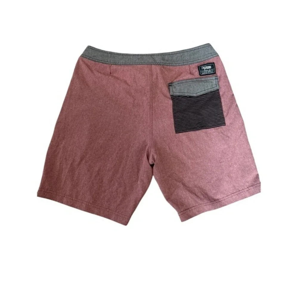 O'Neill Mauve Stripe Accent Hybrid‎ Board Shorts Size 30 Coastal Gorpcore Surf
